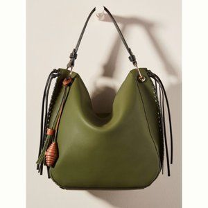 Anthropologie Green Slouchy Tote Bag